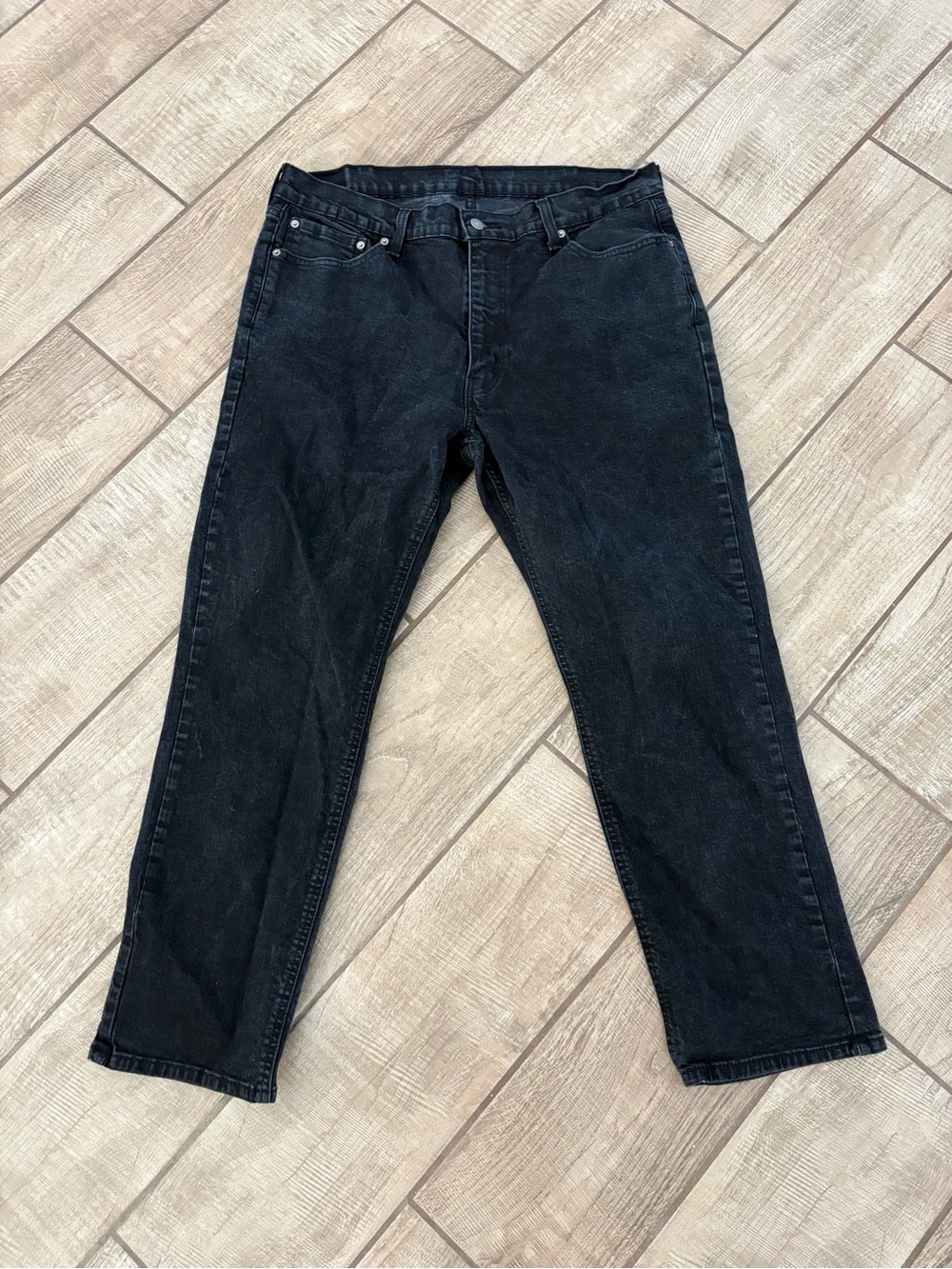 Levi's 541 Men's Athletic Taper Black Denim Jeans 38x30